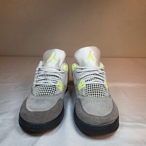 Nike‎ Air Jordan 4 Retro Grey with Neon Yellow Accents
